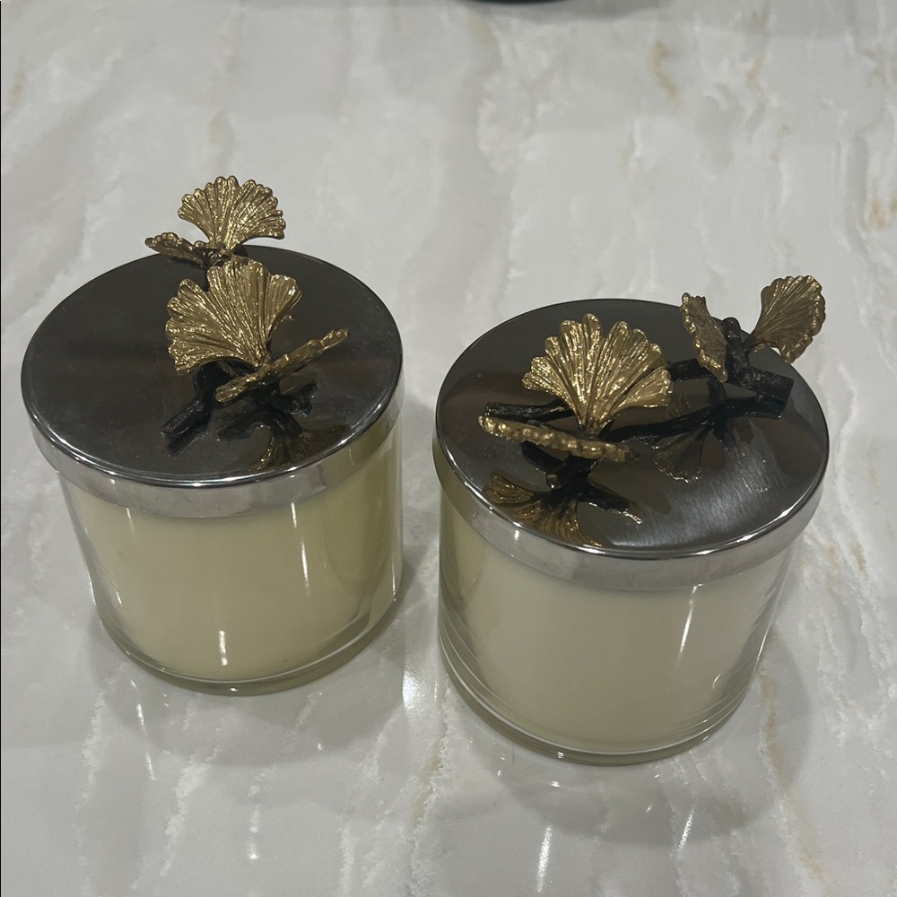 Michael Aram butterfly  Gold and Silver Candle Set
